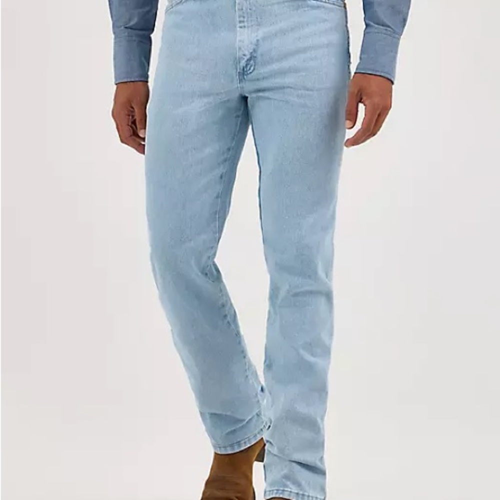 Wranglers Cowboy Cut Slim Men’s Light Blue Jeans